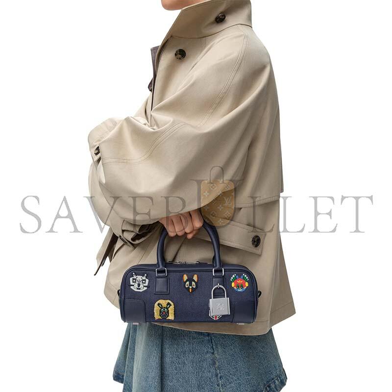 LOEWE CATS AMAZONA 23 CROPPED BAG IN EMBROIDERED DENIM A039N23X15-5100 (23*11*10cm)